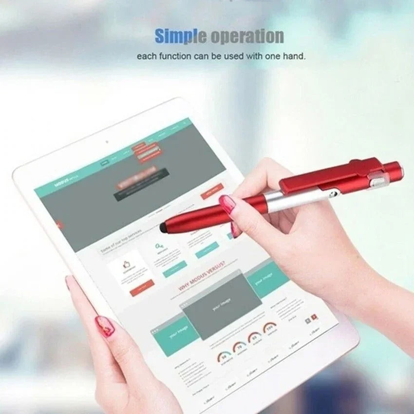 Multifunction 4 in 1 Stylus Pen